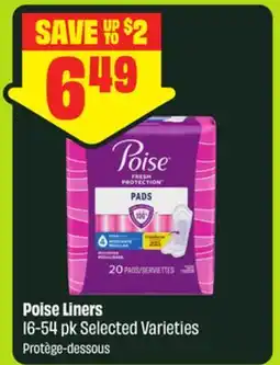 FreshCo Poise Liners 16-54 pk Selected Varieties offer