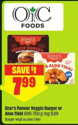 FreshCo Brar's Paneer Veggie Burger or Aloo Tikki offer