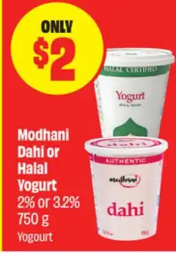 FreshCo Modhani Dahi or Halal Yogurt 2% or 3.2% offer