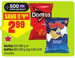 FreshCo Doritos 210-280 g or Ruffles 180-200 g - Scene+ offer offer