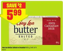 FreshCo Gay Lea Butter Salted or Unsalted offer