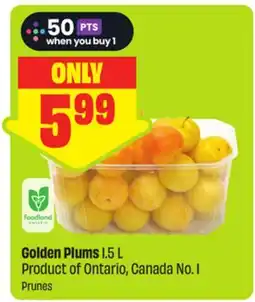 FreshCo Golden Plums 1.5 L Product of Ontario, Canada No. 1 - Scene+ offer offer