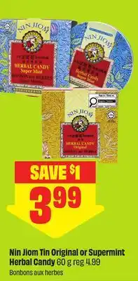 FreshCo Nin Jiom Tin Original or Supermint Herbal Candy offer