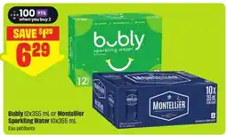 FreshCo Bubly I2x355 mL or Montellier Sparkling Water 10x355 mL - Scene+ offer offer