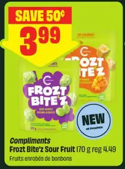 FreshCo Compliments Frozt Bite'z Sour Fruit offer