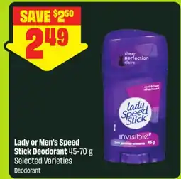 FreshCo Lady or Men's Speed Stick Deodorant 45-70 g Selected Varieties offer