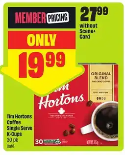 FreshCo Tim Hortons Coffee Single Serve K-Cups 30 pk - Scene+ offer offer