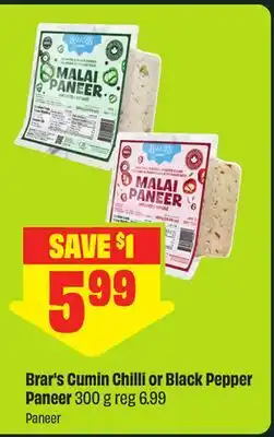FreshCo Brar's Cumin Chilli or Black Pepper Paneer offer