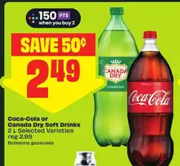 FreshCo Coca-Cola or Canada Dry Soft Drinks 2 L Selected Varieties - Scene+ offer offer