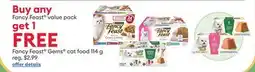 Petsmart Buy any Fancy Feast value pack get 1 FREE Fancy Feast Gems cat food offer
