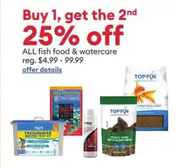 Petsmart ALL fish food & watercare offer