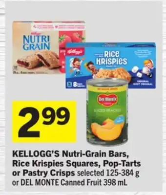 Foodland Nutri-Grain Bars, Rice Krispies Squares, Pop-Tarts or Pastry Crisps offer