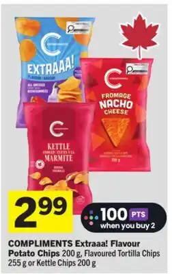 Foodland COMPLIMENTS Extraaa! Flavour Potato Chips offer