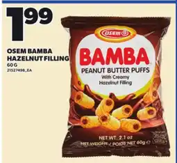 Loblaws OSEM BAMBA HAZELNUT FILLING offer