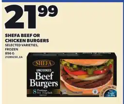 Loblaws SHEFA BEEF OR CHICKEN BURGERS offer