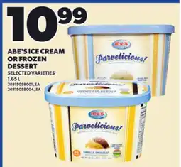Loblaws ABE'S ICE CREAM OR FROZEN DESSERT offer