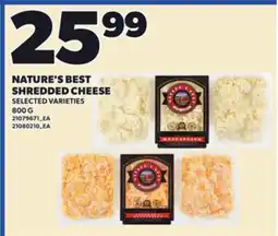 Loblaws NATURE'S BEST SHREDDED CHEESE offer