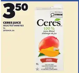 Loblaws CERES JUICE offer