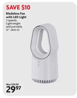 Home Hardware Bladeless Fan with LED Light offer