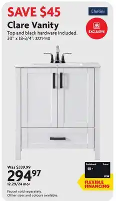 Home Hardware Clare Vanity offer