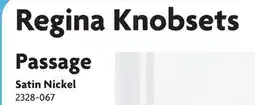 Home Hardware Satin nickel Passage Regina knobsets offer
