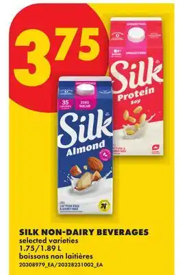 No Frills SILK NON-DAIRY BEVERAGES, 1.75/1 offer