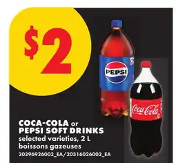 No Frills COCA-COLA or PEPSI SOFT DRINKS offer