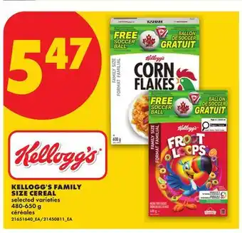 No Frills KELLOGG'S FAMILY SIZE CEREAL offer