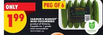 No Frills FARMER'S MARKET MINI CUCUMBERS offer