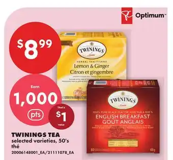 No Frills TWININGS TEA, 50'S offer