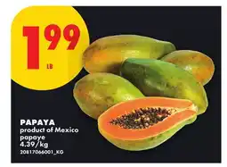 No Frills PAPAYA offer