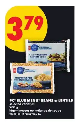 No Frills PC BLUE MENU BEANS OR LENTILS offer