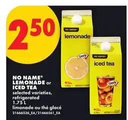 No Frills NO NAME LEMONADE OR ICED TEA offer