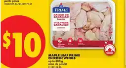 No Frills MAPLE LEAF PRIME CHICKEN WINGS, up to offer