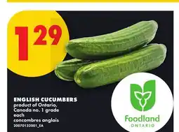 No Frills ENGLISH CUCUMBERS offer