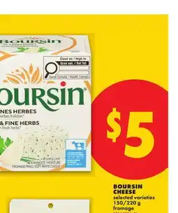 No Frills BOURSIN CHEESE, 150/220 G offer