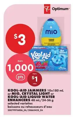 No Frills KOOL-AID JAMMERS, 10X180 ML OR MIO, CRYSTAL LIGHT OR KOOL-AID LIQUID WATER ENHANCERS, 48 ML offer