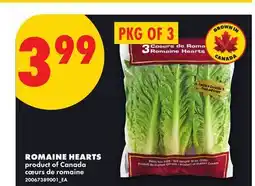 No Frills ROMAINE HEARTS, PKG OF 3 offer