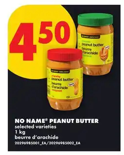 No Frills NO NAME PEANUT BUTTER offer