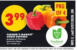No Frills FARMER'S MARKET SWEET PEPPERS, PKG OF 4 offer