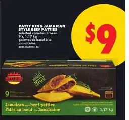 No Frills PATTY KING JAMAICAN STYLE BEEF PATTIES, 9'S offer