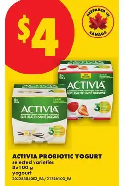 No Frills ACTIVIA PROBIOTIC YOGURT offer