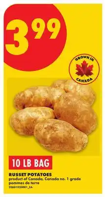 No Frills RUSSET POTATOES, 10 LB BAG offer