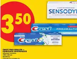 No Frills CREST PRO-HEALTH OR COMPLETE TOOTHPASTE offer