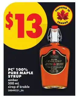 No Frills PC 100% PURE MAPLE SYRUP offer