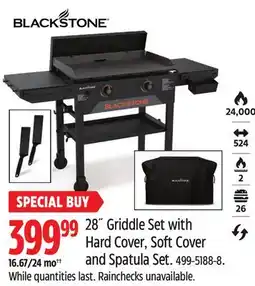 Canadian Tire Blackstone 28 Griddle Set with Hard Cover, Soft Cover and Spatula Set offer