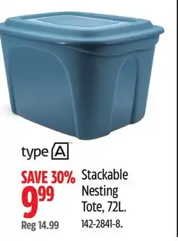 Canadian Tire Stackable Nesting Tote offer