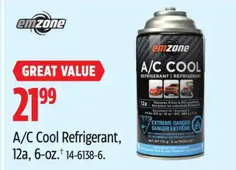 Canadian Tire Emzone A/C Cool Refrigerant, 12a, 6-oz.† offer