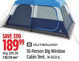 Canadian Tire OUTBOUND 10-Person Big Window Cabin Tent offer