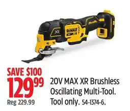 Canadian Tire 20V MAX XR Brushless Oscillating Multi-Tool offer